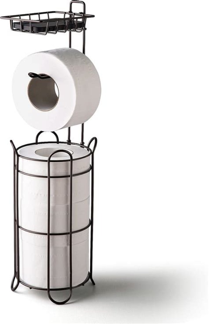 How do you open a public toilet paper holder?