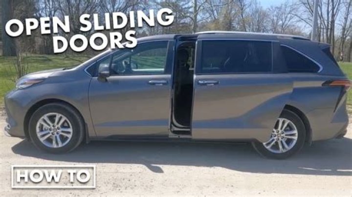 How do you open a sliding van door?