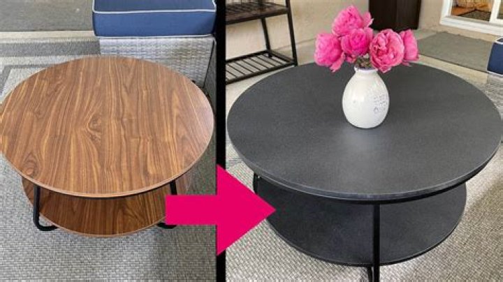 How do you paint a coffee table black?