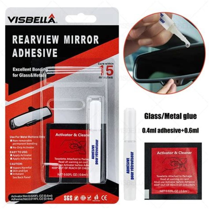 How do you remove a rearview mirror adhesive?