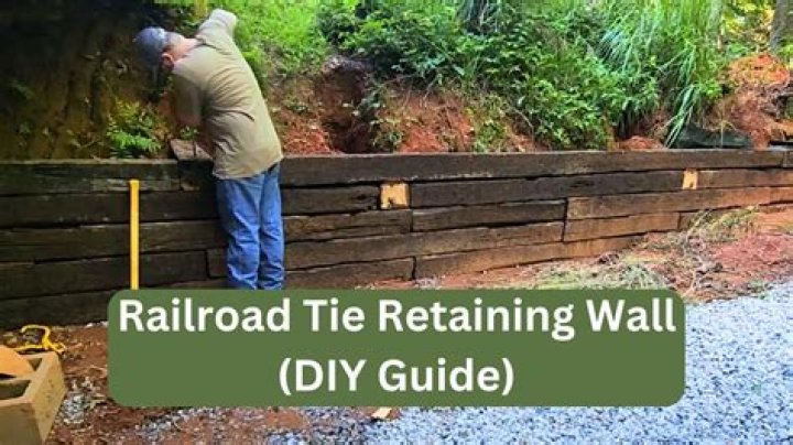 How do you repair a railroad tie retaining wall?