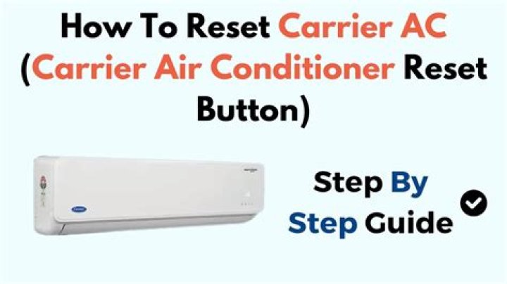 How do you reset Carrier Infinity air conditioner?