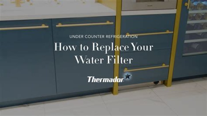 How do you reset the water filter on a Thermador refrigerator?
