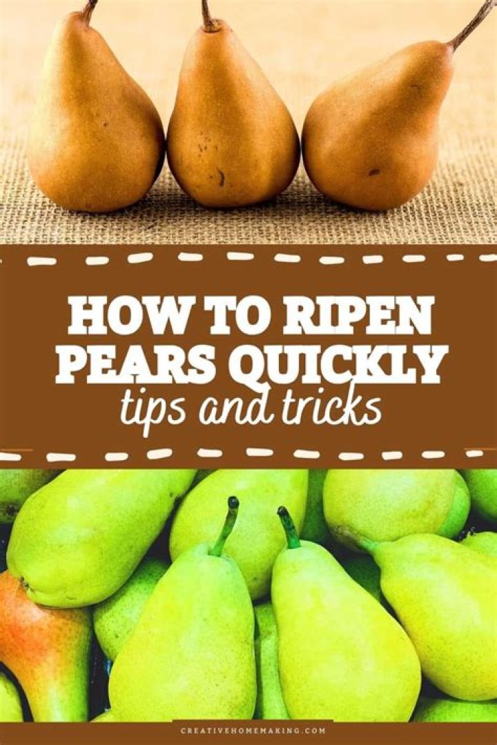 How do you ripen red D Anjou pears?