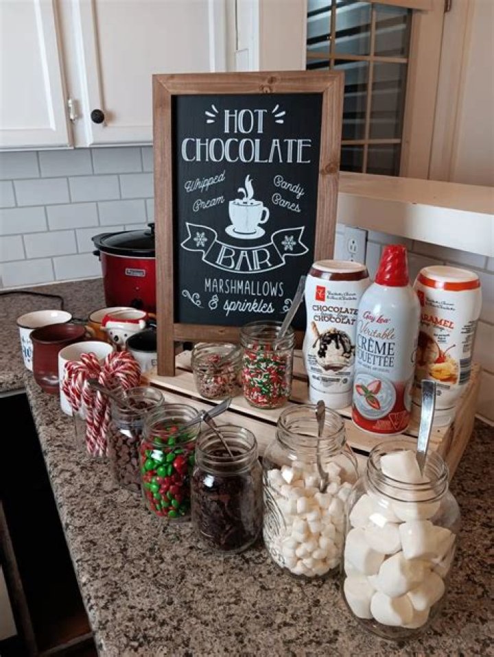 How do you serve hot chocolate at a party?