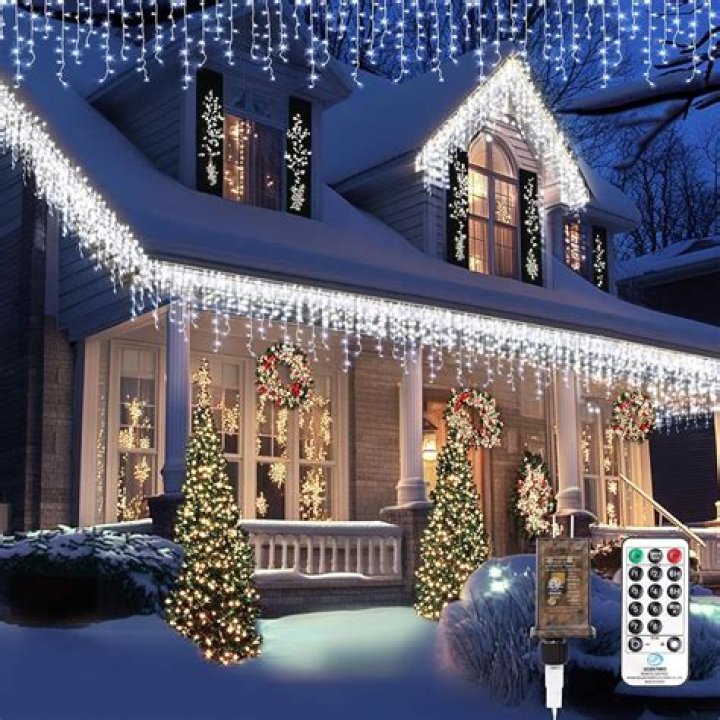How do you store outdoor Christmas icicle lights?