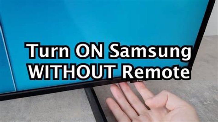 How do you turn on Samsung monitor?