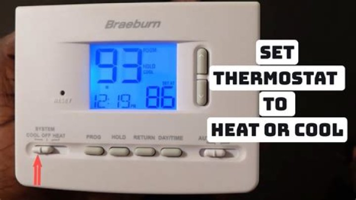 How do you turn the heat up on a Braeburn thermostat?