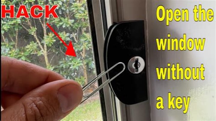 How do you unlock a sliding window from the outside?