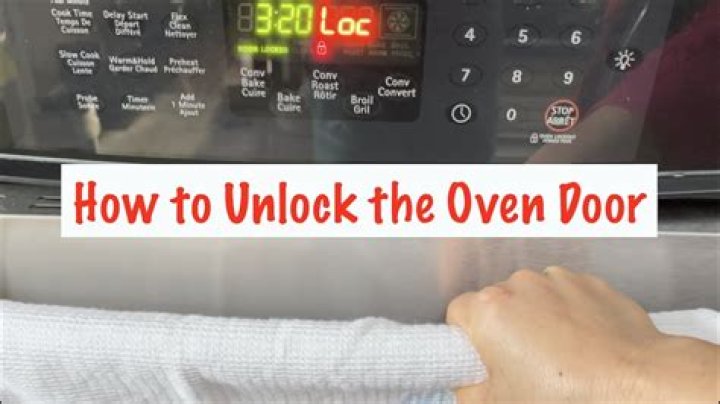 How do you unlock GE oven door?