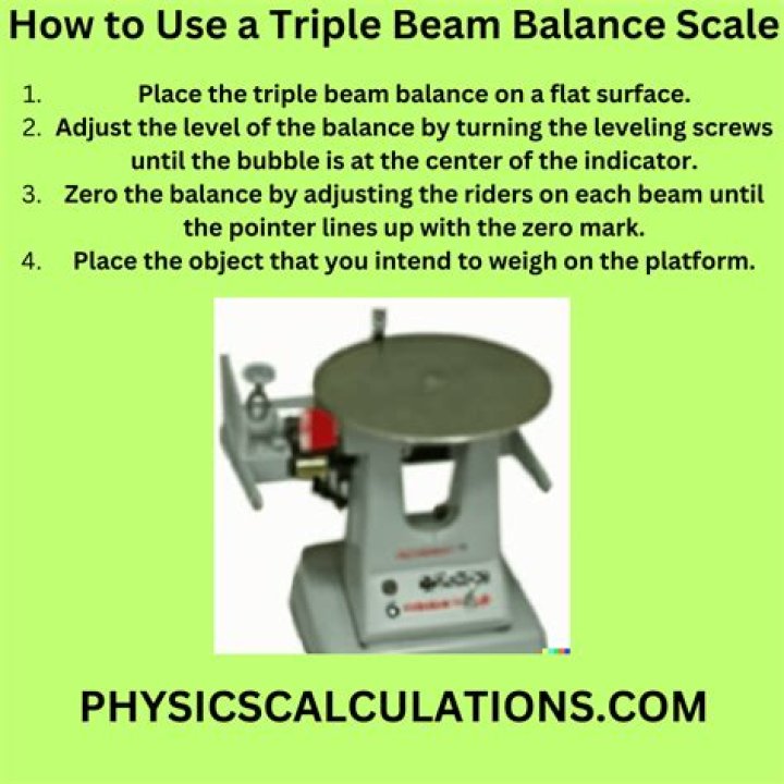 How do you use a triple beam balance scale?