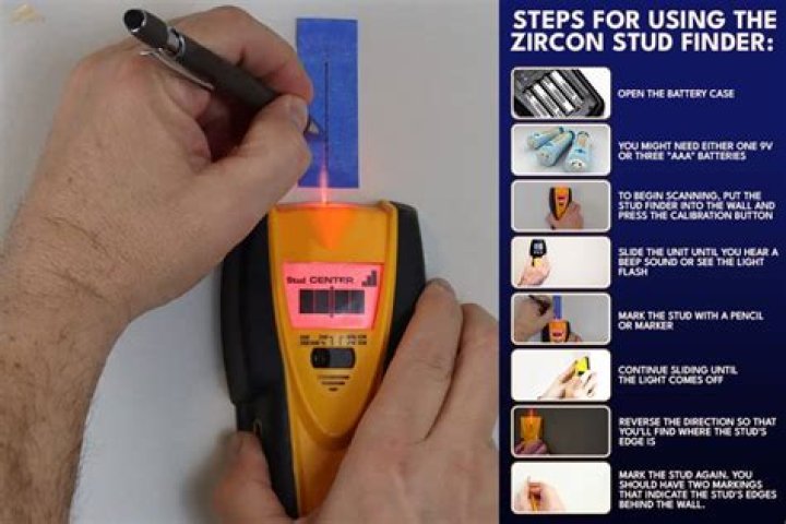 How do you use a zircon Isensor stud finder?