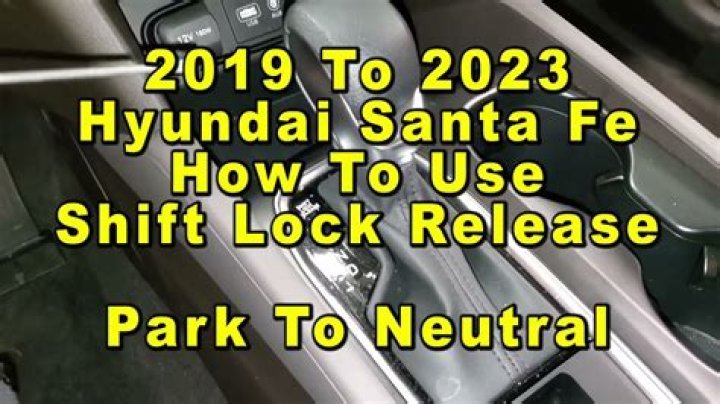 How do you use the shift lock release on a Hyundai Santa Fe?