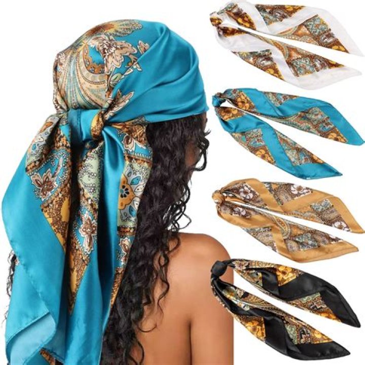 How do you wear a silk head scarf for sleeping?