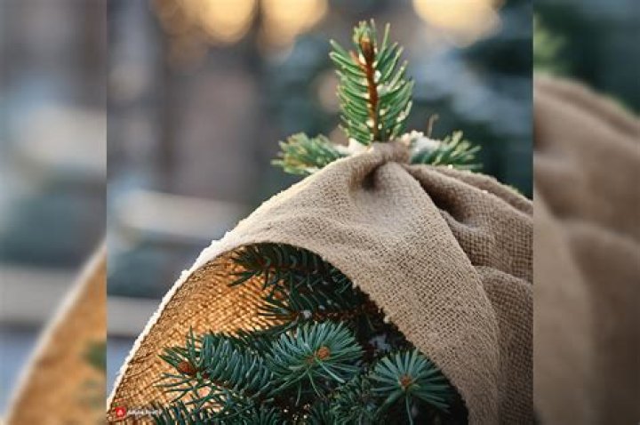 How do you wrap a tree with burlap?