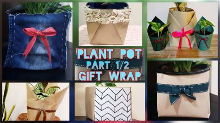 How do you wrap plant pots?