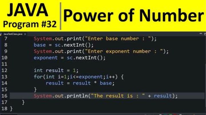 How do you write a number to a power in Java?