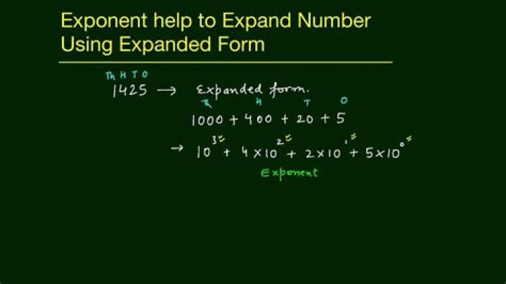 How do you write exponents in expanded form?
