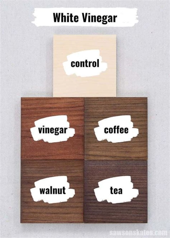 How does coffee and vinegar stain wood?