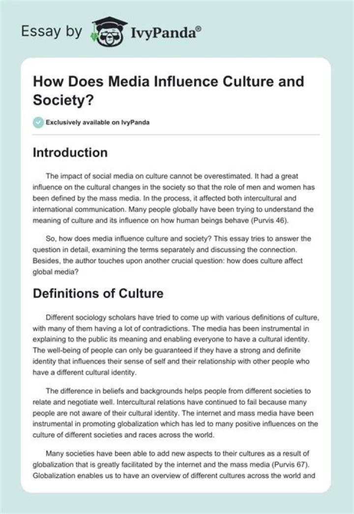 How does media influence culture?