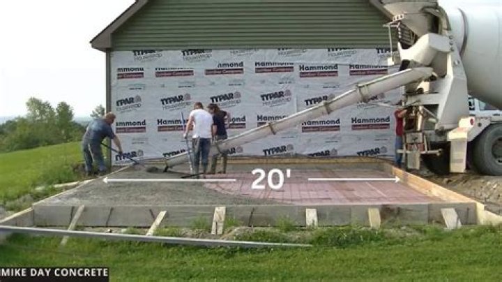 How far can a concrete truck chute reach?