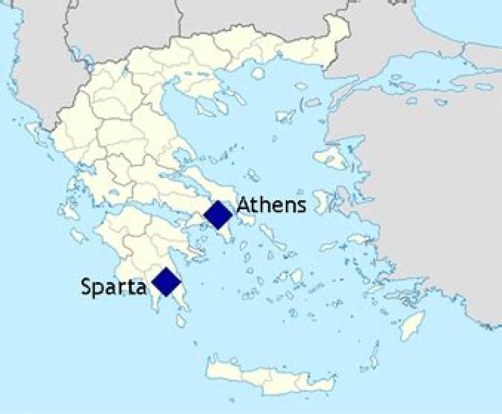How far is Athens from Sparta?