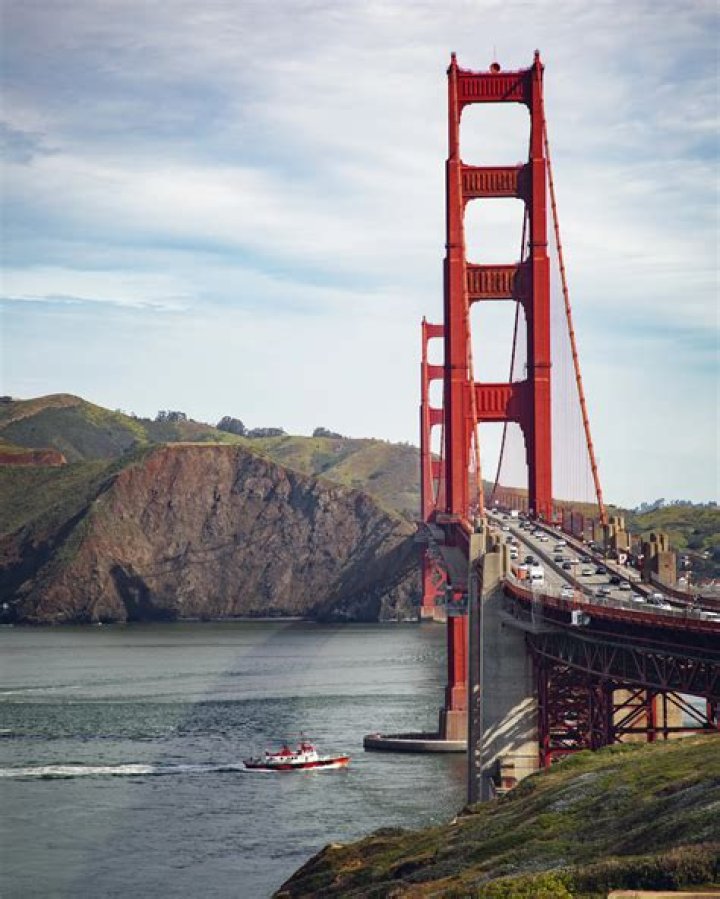 How high over the water is the Golden Gate Bridge?