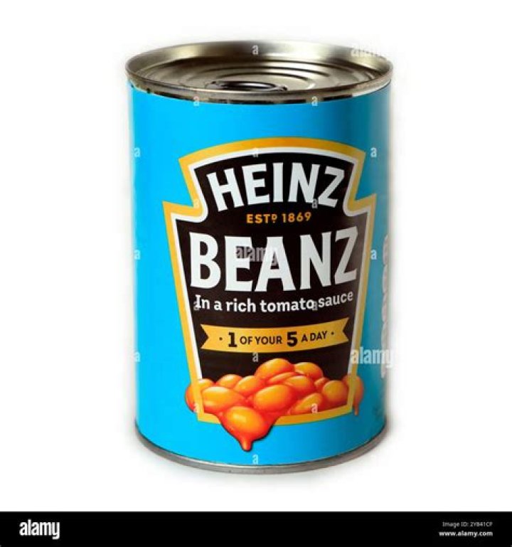 How many calories are in a large tin of baked beans?