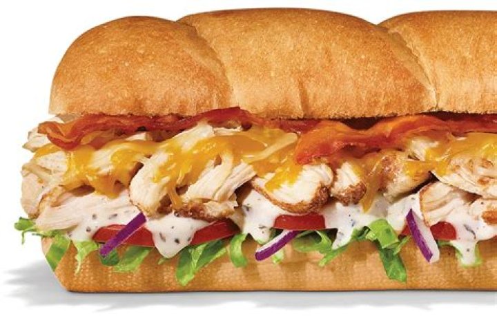 How many calories does a Chicken Bacon Ranch from Subway have?