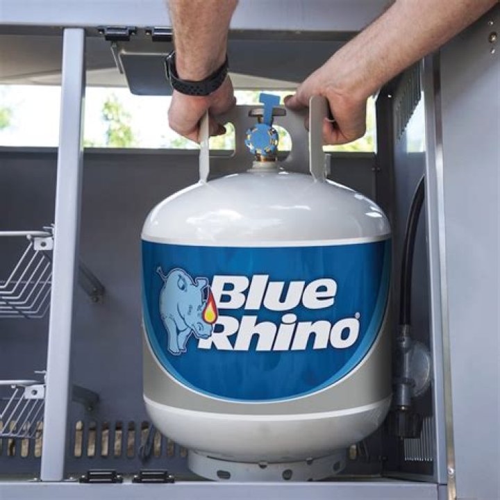 How many gallons of propane are in a Blue Rhino tank?