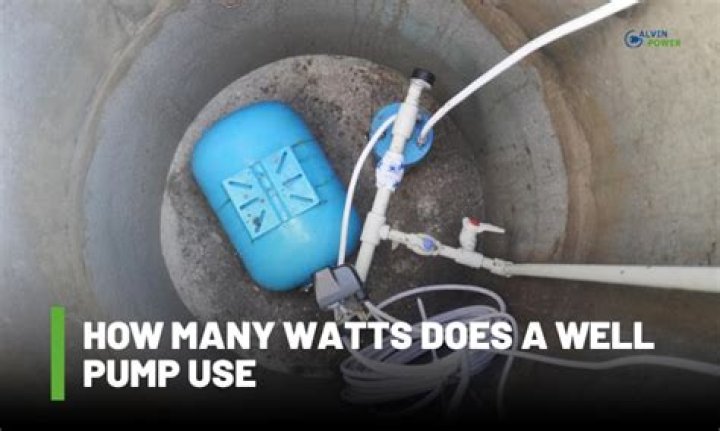 How many watts does it take to run a well pump?