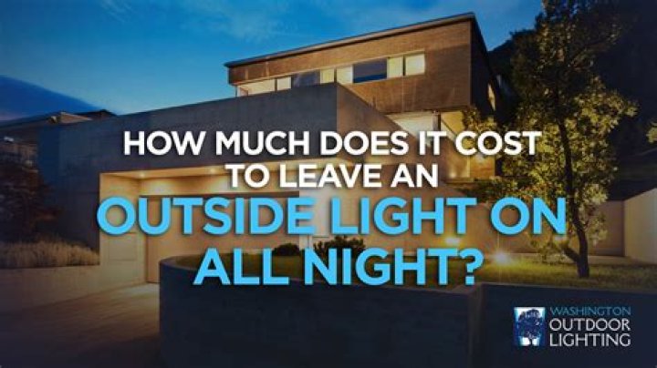How much does it cost to leave a porch light on all night?