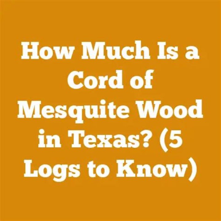 How much is a cord of mesquite?