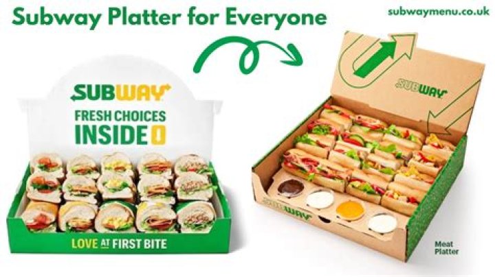 How much is a sub platter from Subway?