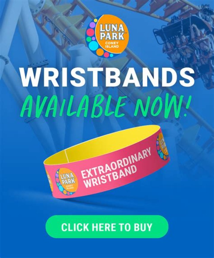 How much is a wristband at Coney Island?