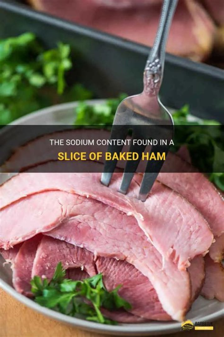 How much sodium is in a slice of baked ham?