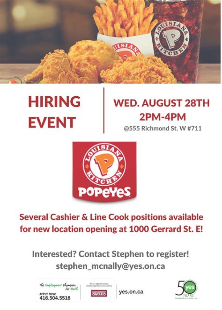 How old does Popeyes hire?