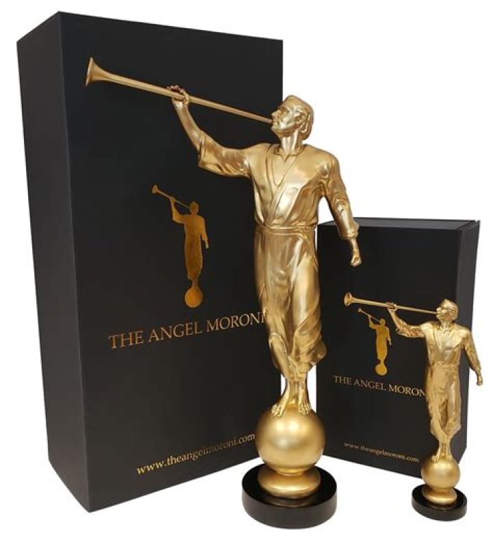 Is the angel Moroni solid gold?