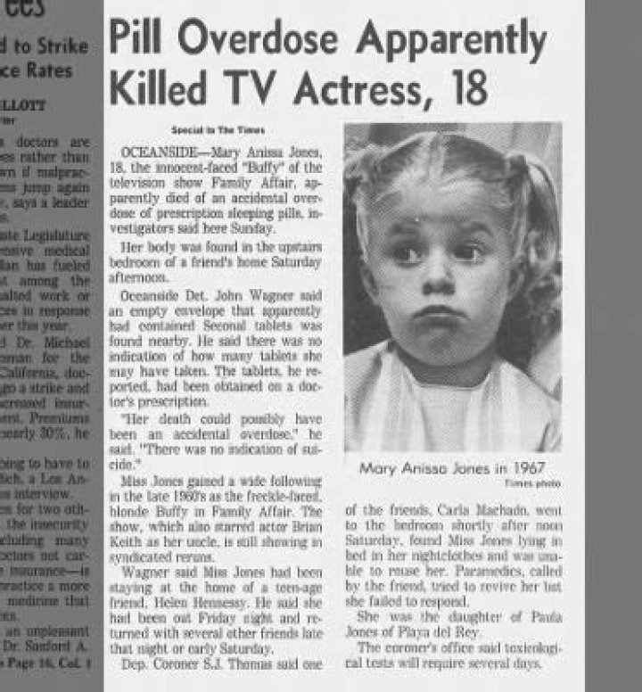 Mary Anissa Jones Death Photos – How Did American actress Died? « CB