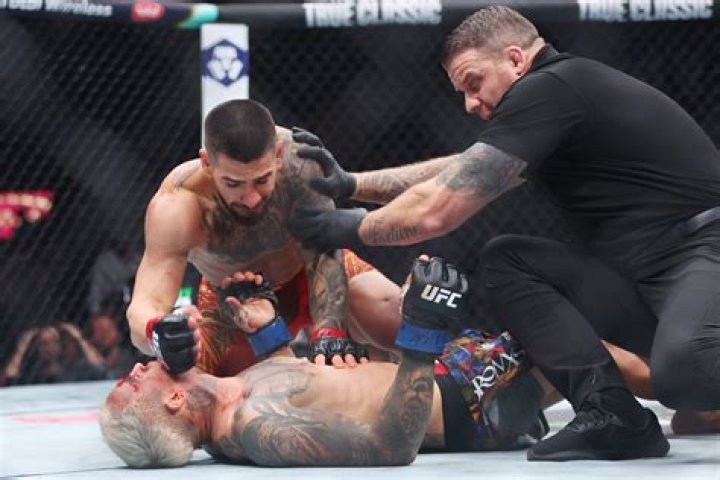 Paddy Pimblett reacts to Ilia Topuria’s win over Jai Herbert at UFC London