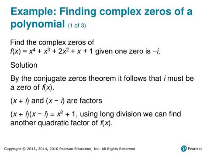 What are complex zero polynomial functions?