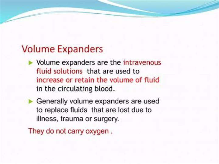 What are non blood volume expanders?