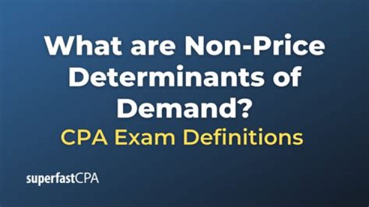 What are non price determinants?