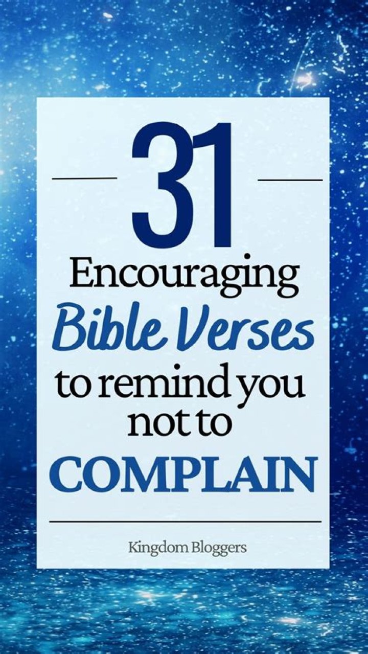 What are some Bible verses about complaining?