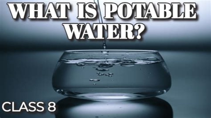 What are the characteristics of potable water?