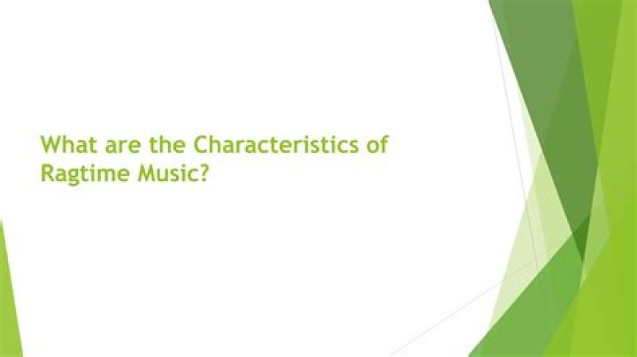 What are the characteristics of ragtime music?