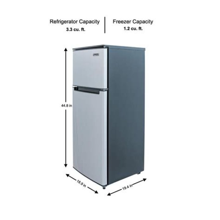 What are the dimensions of a 20 cubic foot refrigerator?