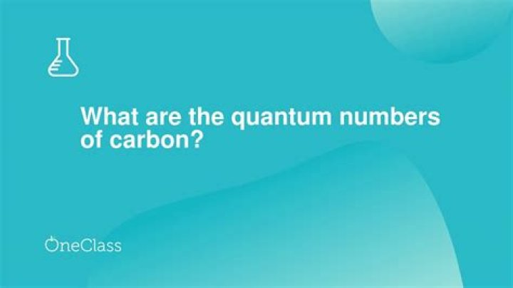 What are the quantum numbers for carbon?