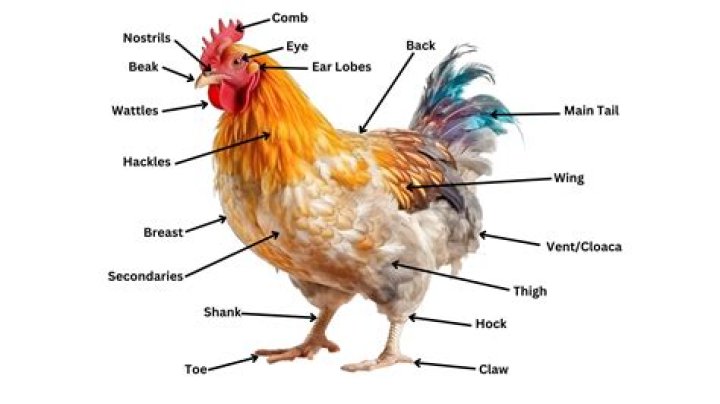 What are the red parts on a chicken called?