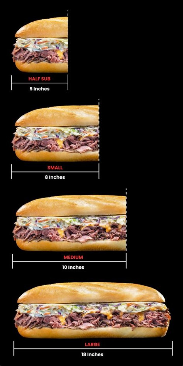 What are the sizes of Capriotti's sandwiches?